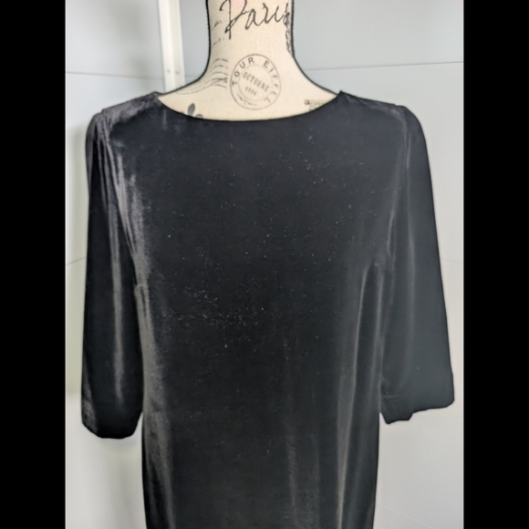 Talbots Elegant Black Velvet Dress - Picture 2 of 11